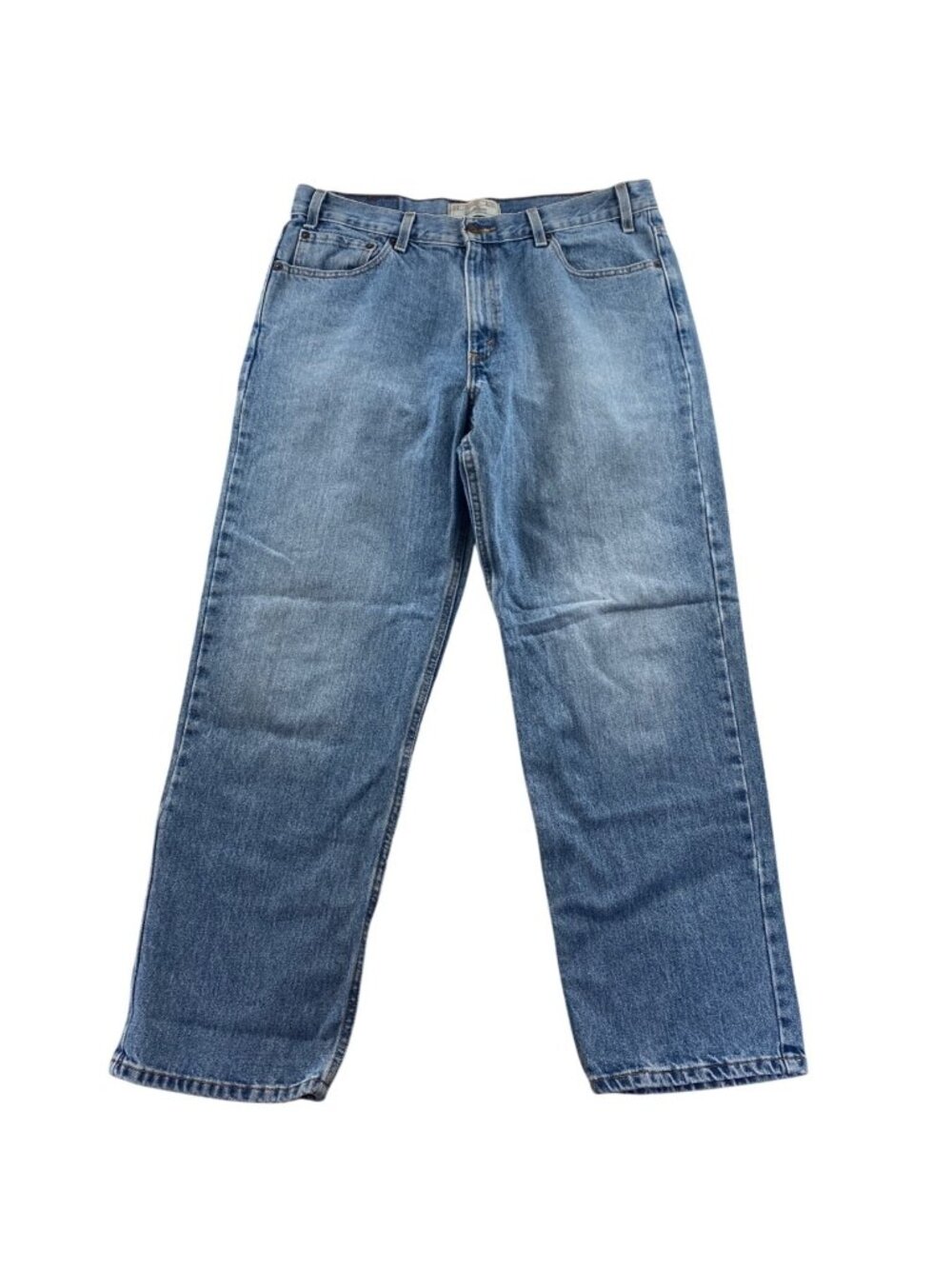 Levi Strauss Signature Jeans Size 36x29 Hemmed Blue Denim Loose Relaxed Casual